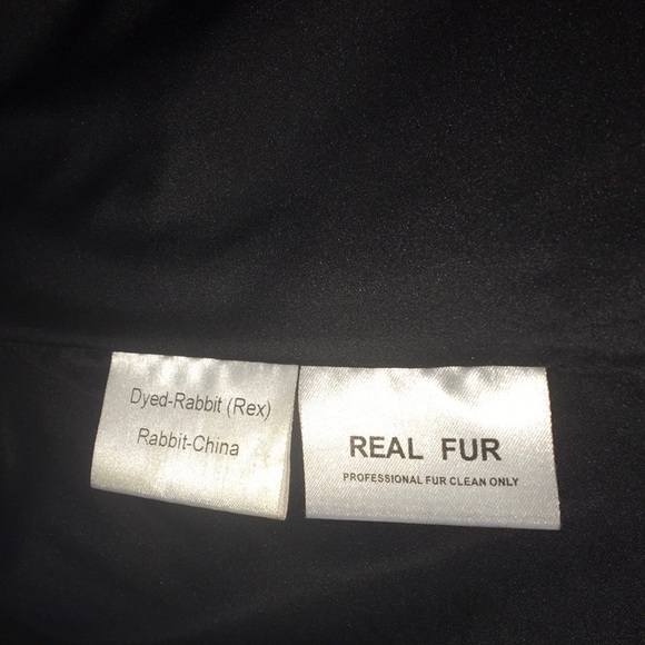 Microfiber coat with Rabbit trim. - Picture 3 of 3